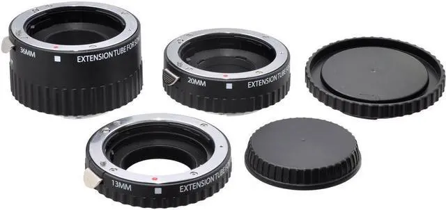 Alt view image 5 of 6 - Xit Photo Sony Pro Series Auto Focus Macro DSLR Camera Extension Tube Set -XTETS