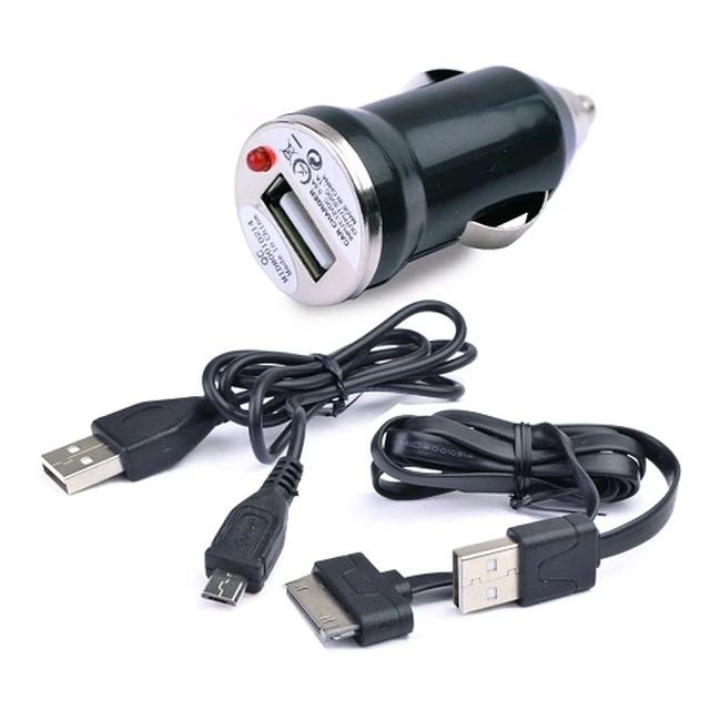 Alt view image 2 of 2 - Vivitar Infinite Car Charger Kit for iPhone w/Micro USB Cable & 30-Pin Connector