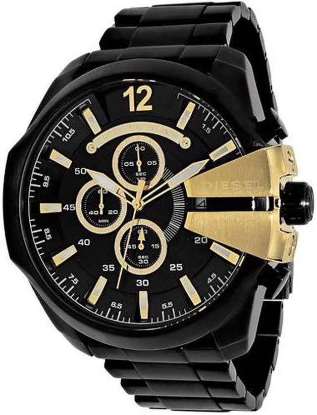 Alt view image 14 of 16 - DIESEL MEN'S MEGA CHIEF 53MM IP STEEL BRACELET & CASE QUARTZ WATCH DZ4338