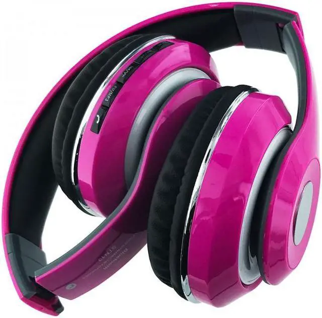 Alt view image 2 of 6 - Bluetooth Wireless with Mic FM Tuner Memory Card Slot Over Ear Headset Headphone