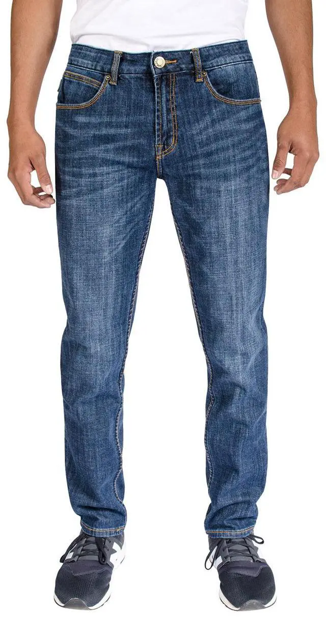 Main image of Alta Denim Men's Stretch Skinny Slim Fit 5-Pocket Fashion Jeans, Indigo Medium Wash - 32 W x 32 L