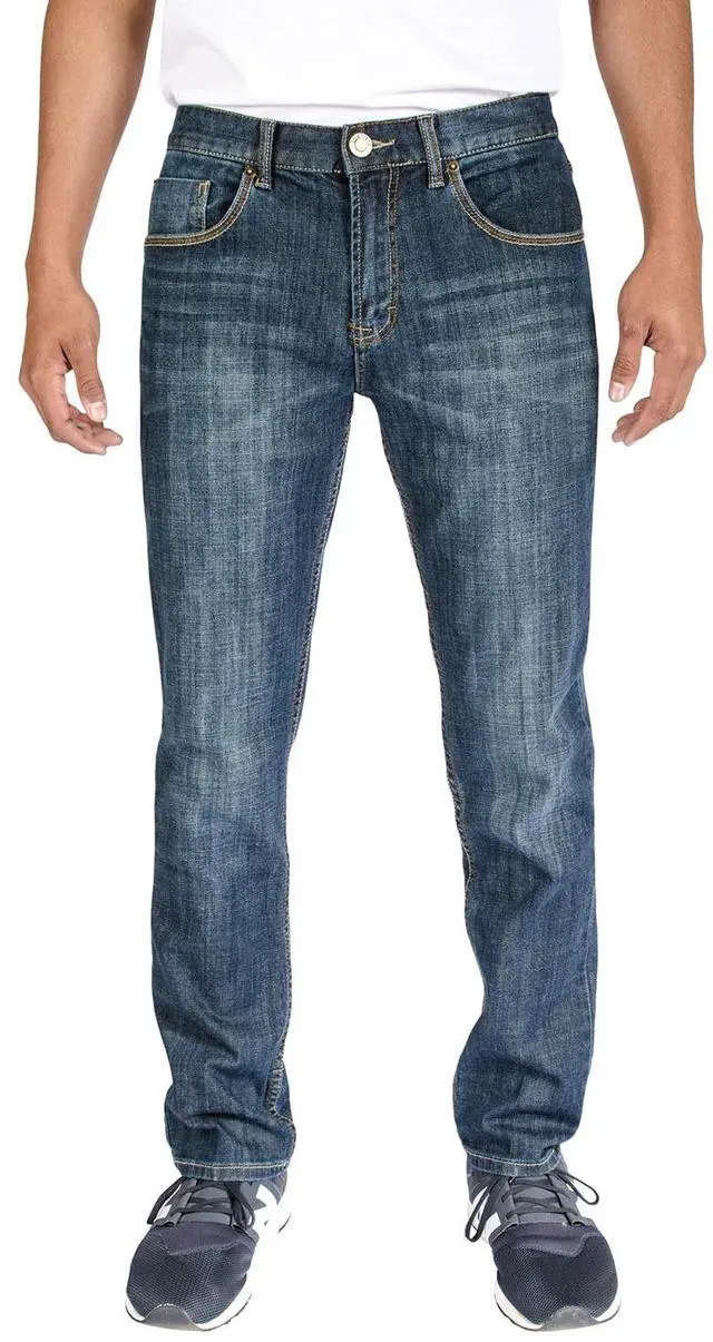 Main image of Alta Denim Men's Stretch Skinny Slim Fit 5-Pocket Fashion Jeans, Dark Vintage Wash - 30 W x 32 L