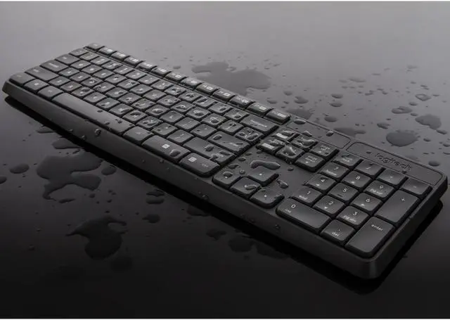 Alt view image 3 of 3 - Logitech MK235 2.4GHz Wireless USB Keyboard & Optical Mouse - Gray - 920-007897