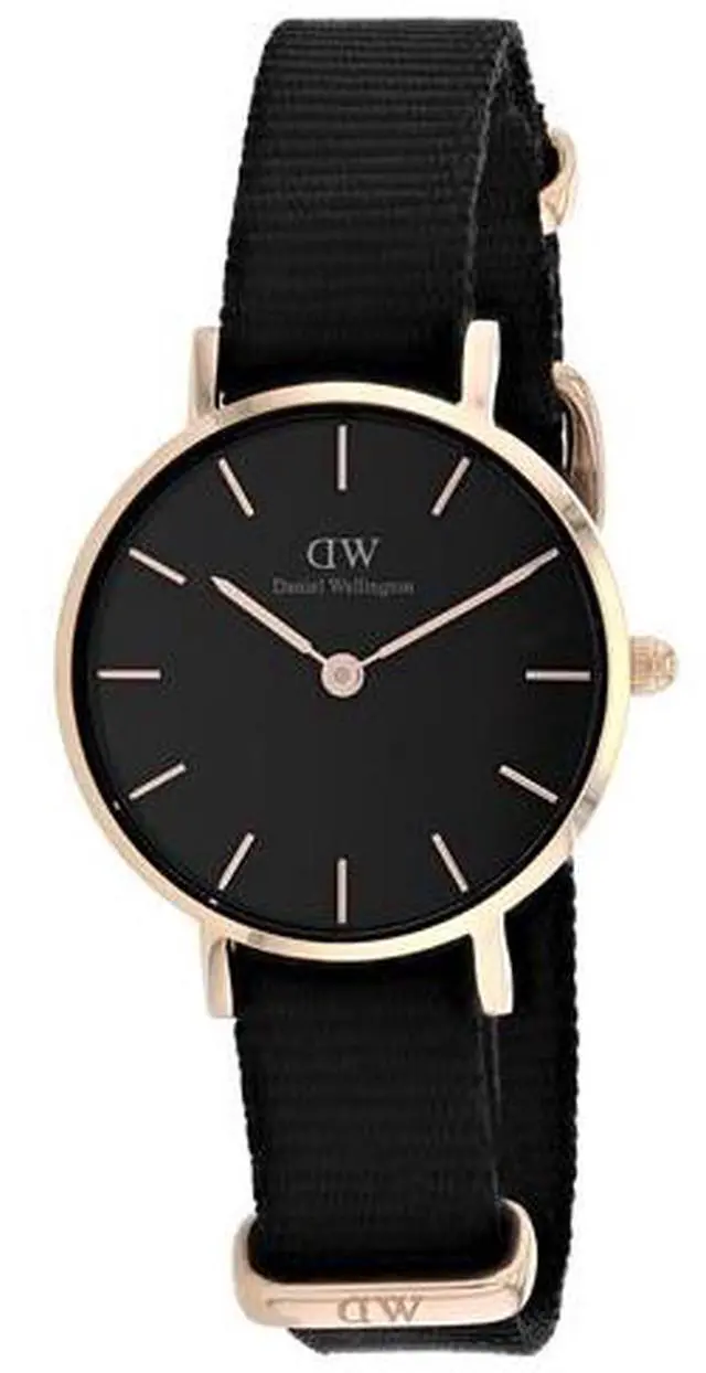 Alt view image 7 of 8 - Daniel Wellington Classic Black Series Black 28mm Dial Rose Gold Bezel Black Nylon Strap Women's Quartz Wrist Watch DW00100247