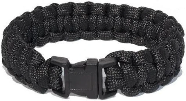 Main image of Every Day Carry 9.5" Survival Paracord Bracelet Plastic Release Buckle - Black