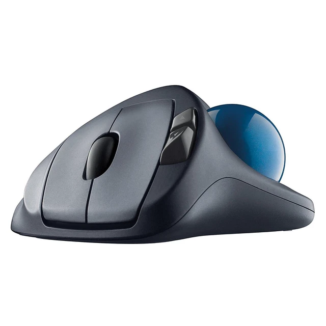 Alt view image 3 of 6 - Logitech M570 2.4GHz Wireless USB 5 Button Laser Trackball Ergonomic Mouse Gray