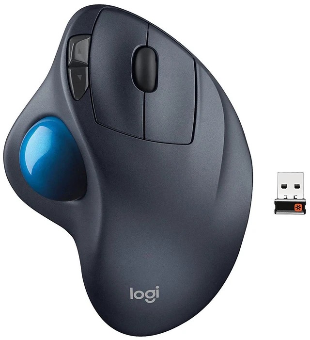 Main image of Logitech M570 2.4GHz Wireless USB 5 Button Laser Trackball Ergonomic Mouse Gray