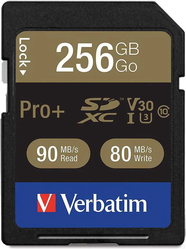 Alt view image 17 of 20 - Verbatim Memory Card SDXC 90MB/s Read Speed 256GB BK/GD 99141