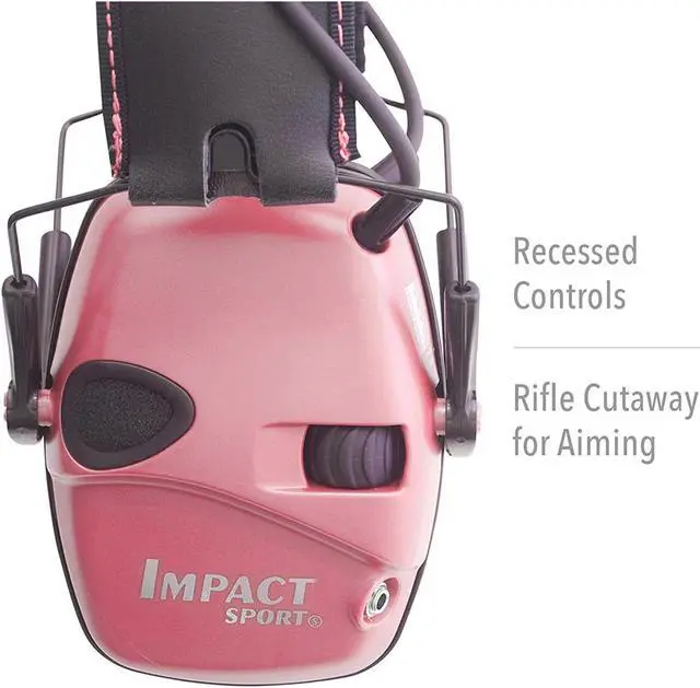 Alt view image 5 of 19 - HOWARD LEIGHT R-02523 HOWARD LEIGHT R-02523 Impact Sport Pink Electronic Earmuff