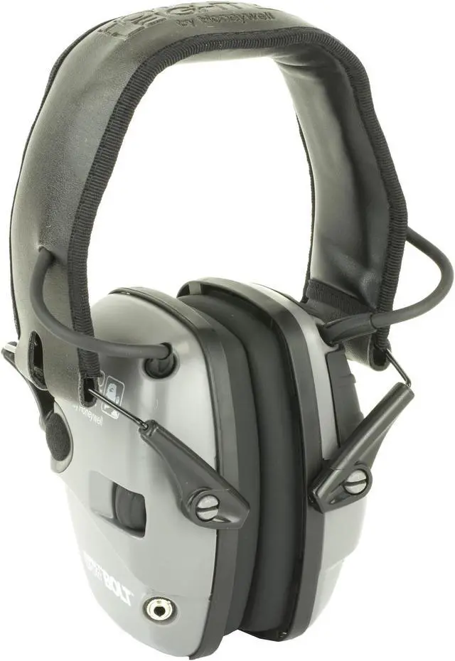 Alt view image 10 of 20 - Howard Leight Impact Sport Bolt, Earmuff, Gray, Electronic, Folding R-02232
