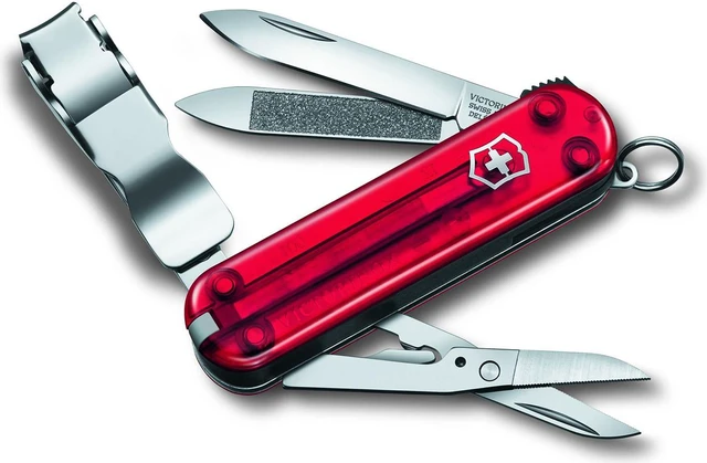 Alt view image 4 of 5 - Victorinox Swiss Army Nail Clip 580 Ruby Trans. 65mm