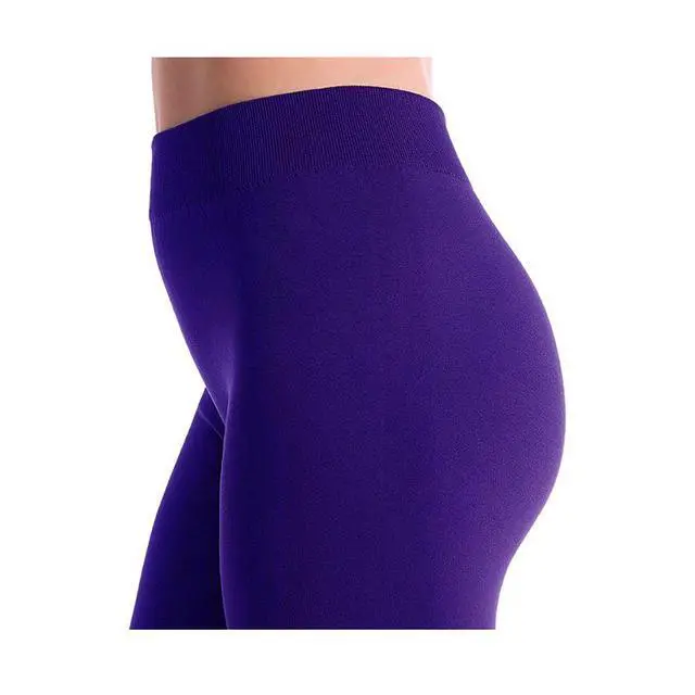 Alt view image 2 of 7 - Womens Seamless Fleece High Waisted Stretch Long Yoga Fitness Leggings Pants