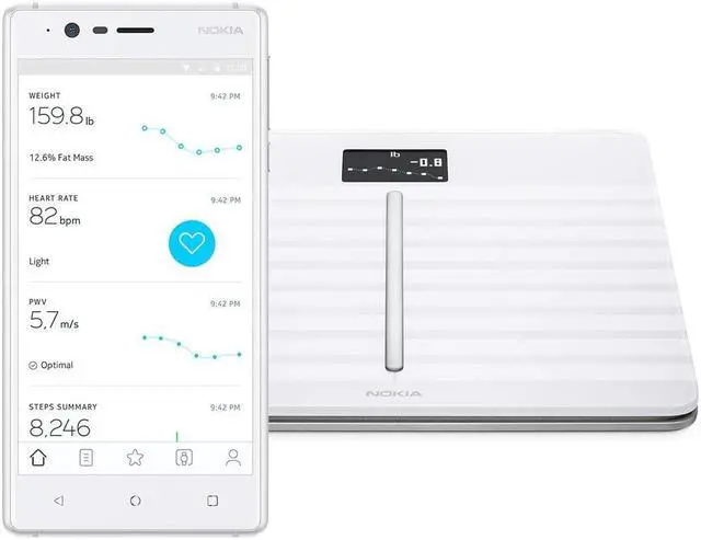 Alt view image 2 of 4 - Withings Body Cardio Wi-Fi Smart Scale with Body Composition and Heart Rate - White