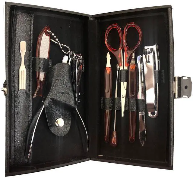 Main image of Alta Professional Manicure Pedicure 10pcs Stainless Steel Nail Clippers Set - Black