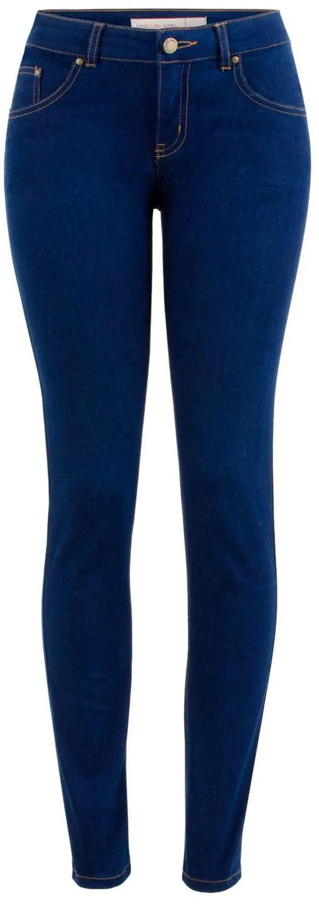 Main image of Altatac Juniors Skinny Jeans Stretch Denim Designer Fashion Pants for Girls - Medium Blue, Size 13