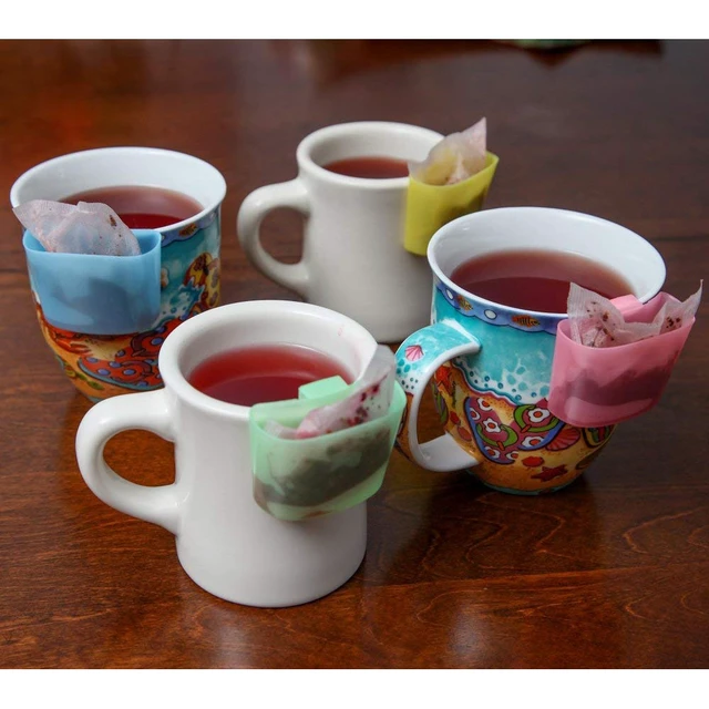 Alt view image 2 of 2 - Altatac Hanging Tea Bag Holder Clip-On Mug in Multiple Colors (Set of 4)