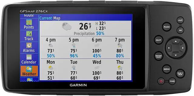 Alt view image 6 of 20 - Garmin GPSMAP 276Cx All-Terrain Navigator 5 Screen with 250 Routes (010-01607-00)