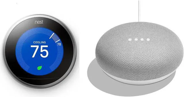 Main image of Nest 3rd Gen Programmable Wi-Fi Thermostat & Google Home Mini Smart Speaker