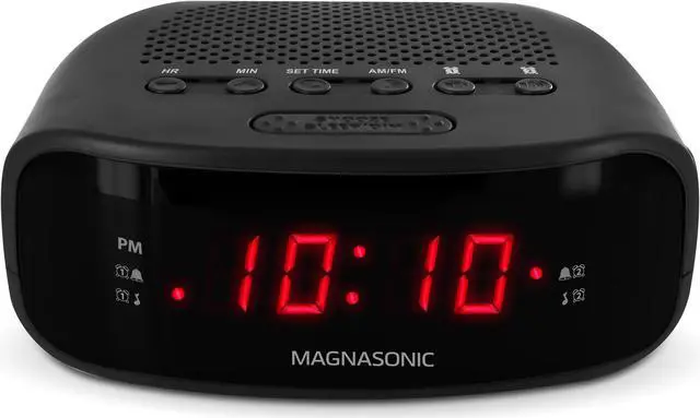 Alt view image 2 of 11 - Magnasonic Digital AM/FM Clock Radio with Battery Backup, Dual Alarm, Sleep & Snooze Functions, Display Dimming Option (EAAC200)