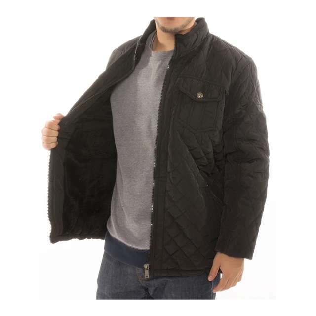 Alt view image 2 of 4 - Alta Designer Fashion Men's Outerwear Diamond-Quilted Padded Full Zip Jackets - Black - L
