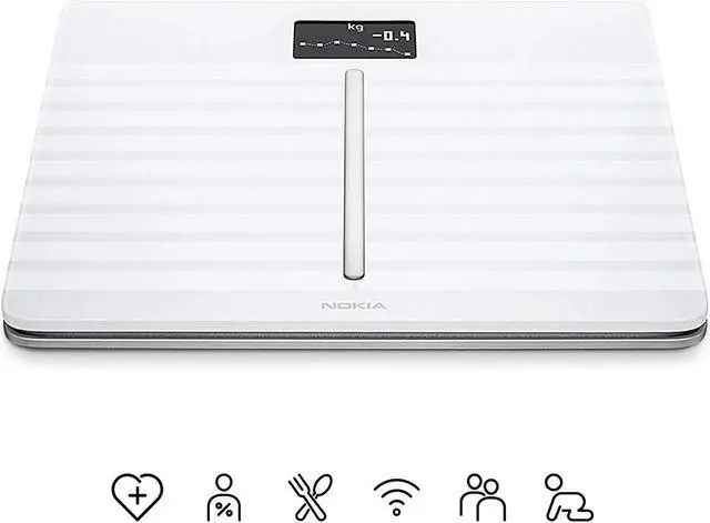 Alt view image 3 of 4 - Withings Body Cardio Wi-Fi Smart Scale with Body Composition and Heart Rate - White