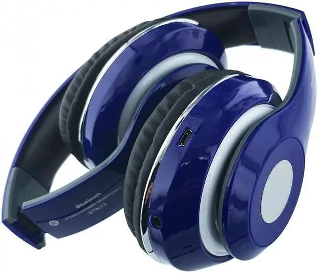 Alt view image 2 of 6 - Bluetooth Wireless with Mic FM Tuner Memory Card Slot Over Ear Headset Headphone