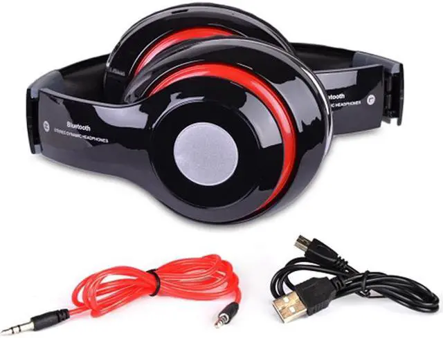 Alt view image 3 of 7 - Bluetooth Wireless with Mic FM Tuner Memory Card Slot Over Ear Headset Headphone