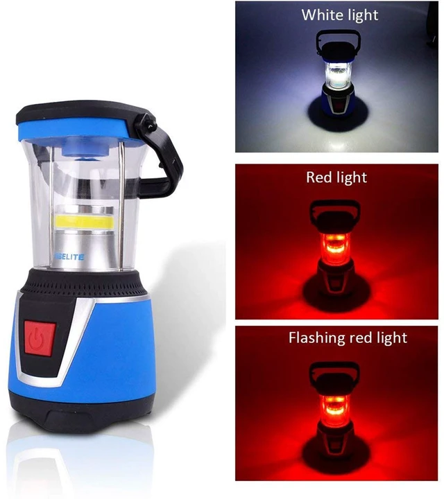 Alt view image 4 of 7 - Vibelite LED Camping Lantern Portable Rechargeable Outdoor Emergency Light Blue