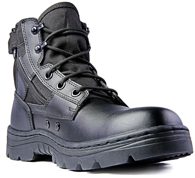 Main image of Ridge Footwear Men's 6" Leather Non-Slip Tactical Military Work Boot Black 4205