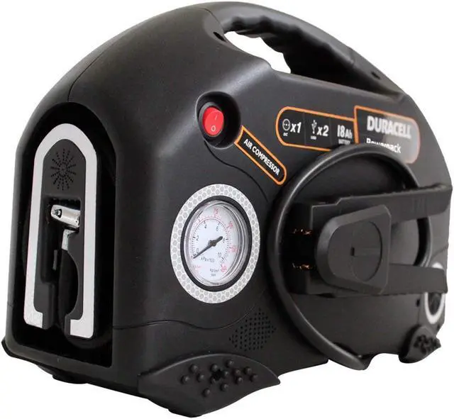 Alt view image 6 of 9 - Duracell Powerpack Pro 1300 DR600PWR|1,300 AMPs|Jumpstarts 4, 6 and 8 cylinder vehicles|160 PSI |600 watts |2 X 2.4A USB ports |ajustable LED light