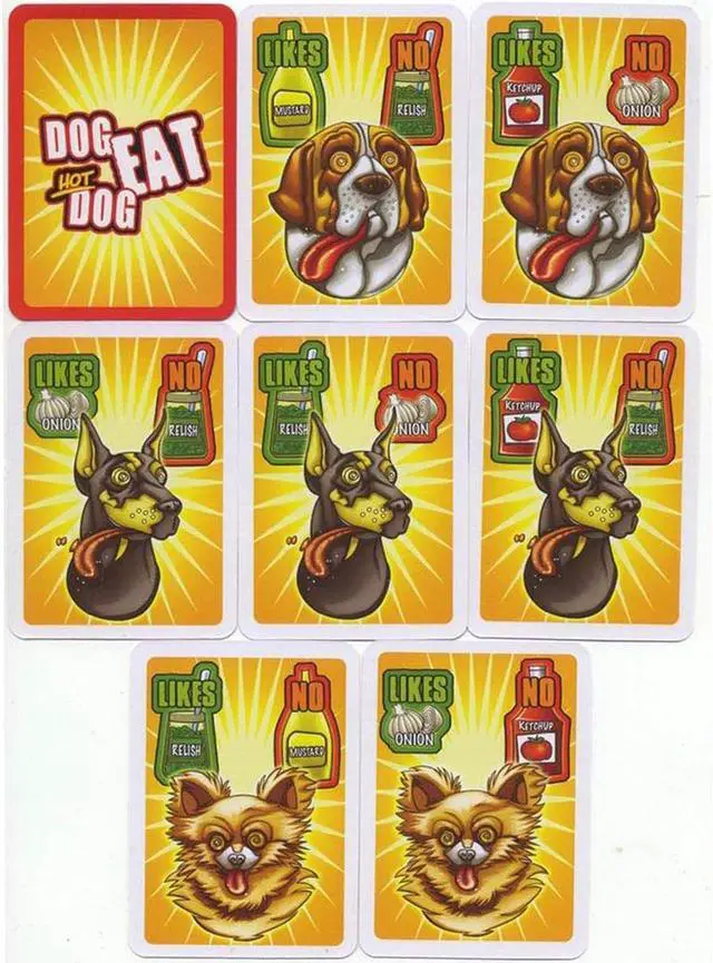 Alt view image 3 of 4 - Dog Eat Hot Dog Game 118 Card Set with Instructions 2-6 Players, Ages 6 and Up