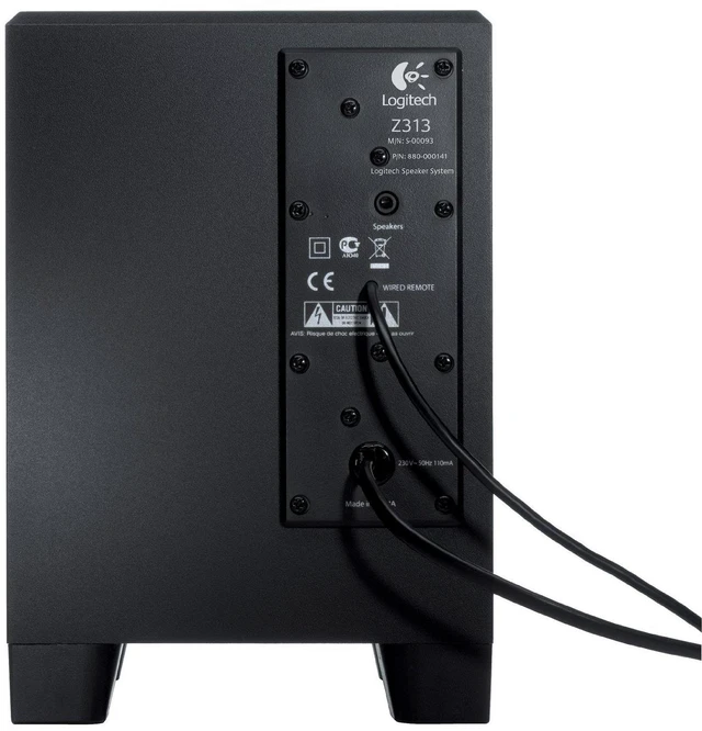Alt view image 4 of 4 - Logitech Z313 3 Piece 2.1 Channel Multimedia Speaker System - Black Silver