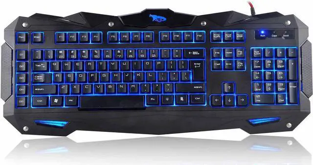 Alt view image 7 of 20 - IMICRO IM-KBCOBV8 iMicro Cobra IM-KBCOBV8 110-Key Wired USB LED Backlit Gaming Keyboard (Black)