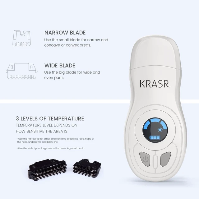 Alt view image 5 of 6 - KRASR Women's Blu-Ray Safe & Painless Thermal Technology Permanent Hair Remover