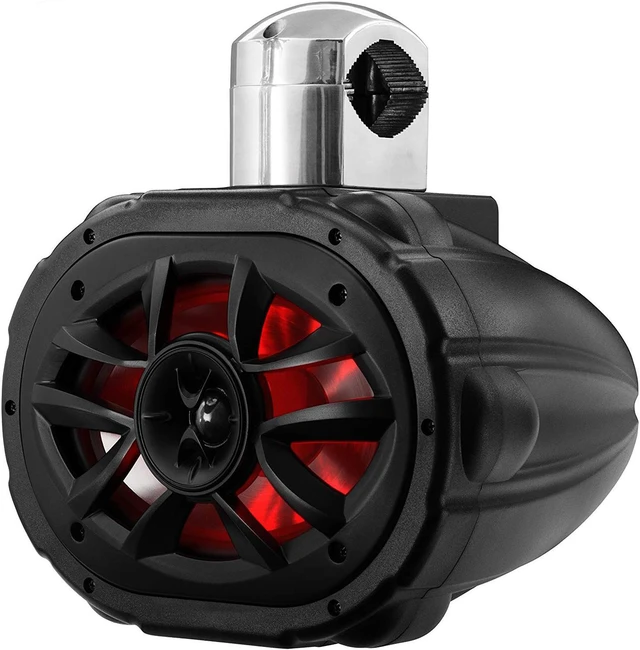Alt view image 12 of 20 - Boss Audio MRWT69RGB 6 X 9 600-Watt 4-Way Marine Wake Tower Speaker With Rgb Led Lights