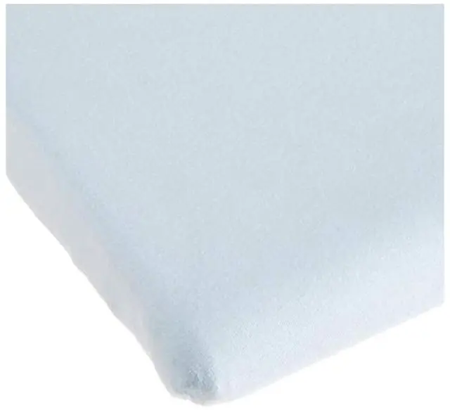 Main image of Carters Easy Fit Jersey Portable Crib Mattress Fitted 100% Cotton Sheet - Blue