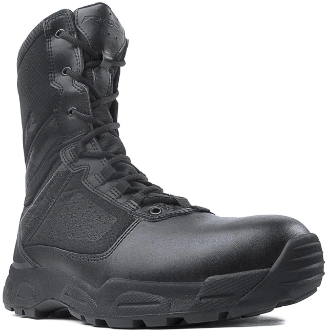 Main image of Ridge Men's 8" Waterproof Leather Tactical Military Work Boots Black Non-Slip
