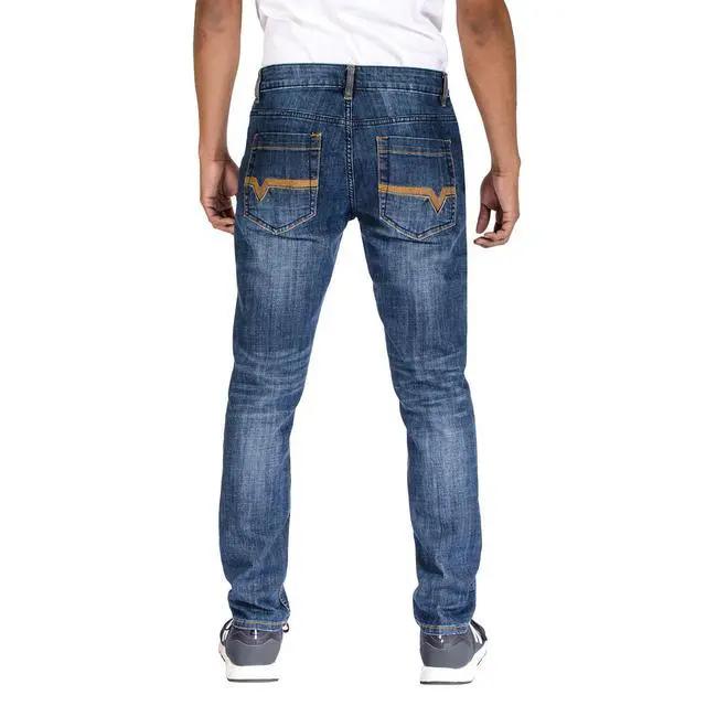 Alt view image 3 of 6 - Alta Denim Men's Stretch Skinny Slim Fit 5-Pocket Fashion Jeans, Indigo Medium Wash - 32 W x 32 L