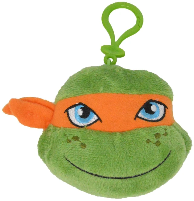 Main image of Teenage Mutant Ninja Turtles - Michelangelo Plush Coin Clip Key Chain Toy Bag