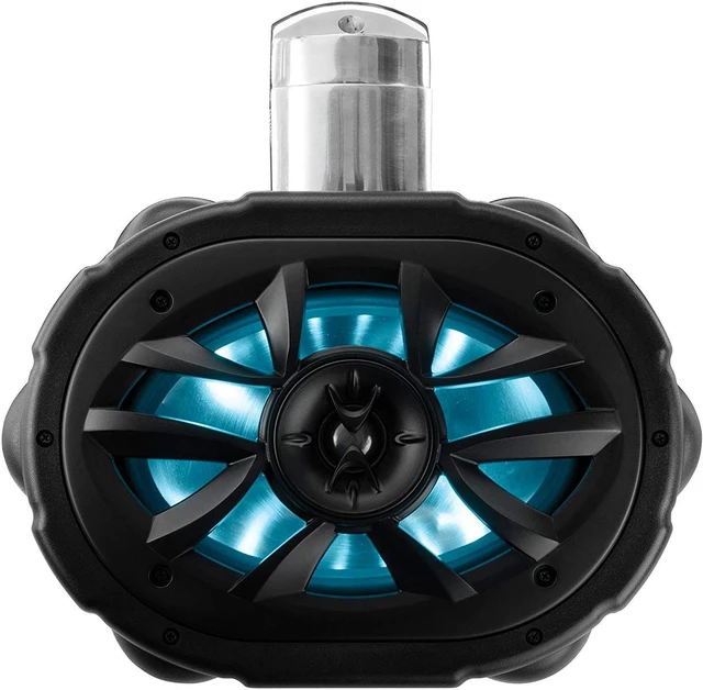 Alt view image 14 of 20 - Boss Audio MRWT69RGB 6 X 9 600-Watt 4-Way Marine Wake Tower Speaker With Rgb Led Lights