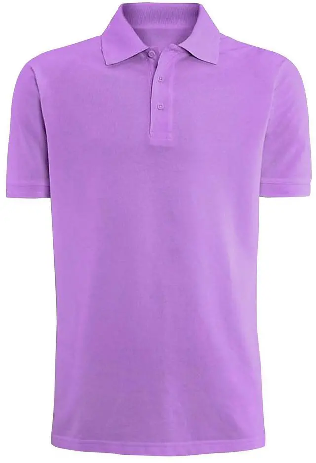Main image of Alta Fashion Designer Mens Classic Fit Polo Short Sleeve Shirt, Purple, S