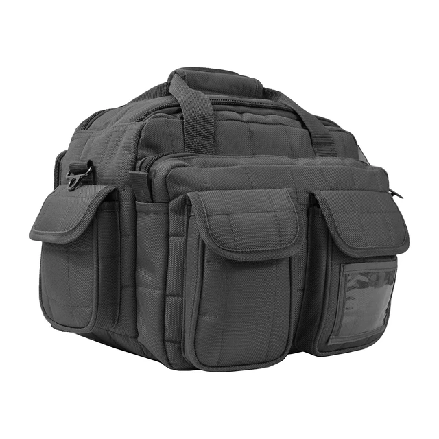 Alt view image 2 of 6 - Every Day Carry Tactical Shoulder Messenger Pistol Shooting Range Bag - Black