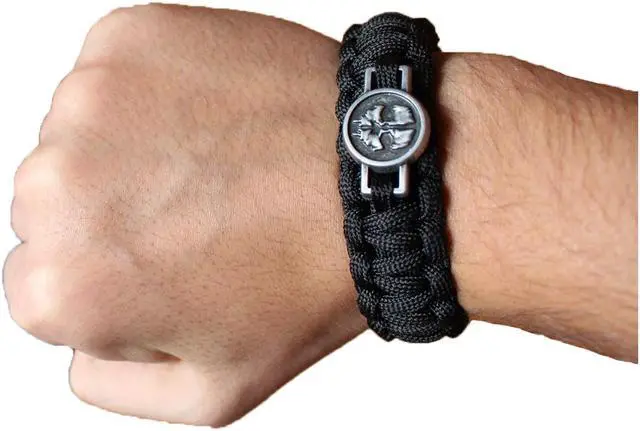 Alt view image 3 of 5 - Call of Duty Ghosts Tactical Versatile Paracord Strap Bracelet - Black 30 Pack