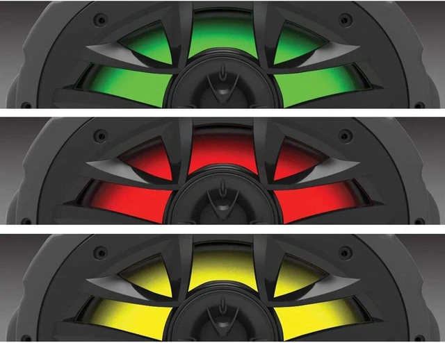 Alt view image 10 of 20 - Boss Audio MRWT69RGB 6 X 9 600-Watt 4-Way Marine Wake Tower Speaker With Rgb Led Lights