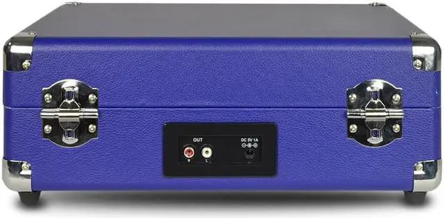 Alt view image 5 of 8 - Innovative Technology 3-Speed Vintage Bluetooth Suitcase Turntable - Blue