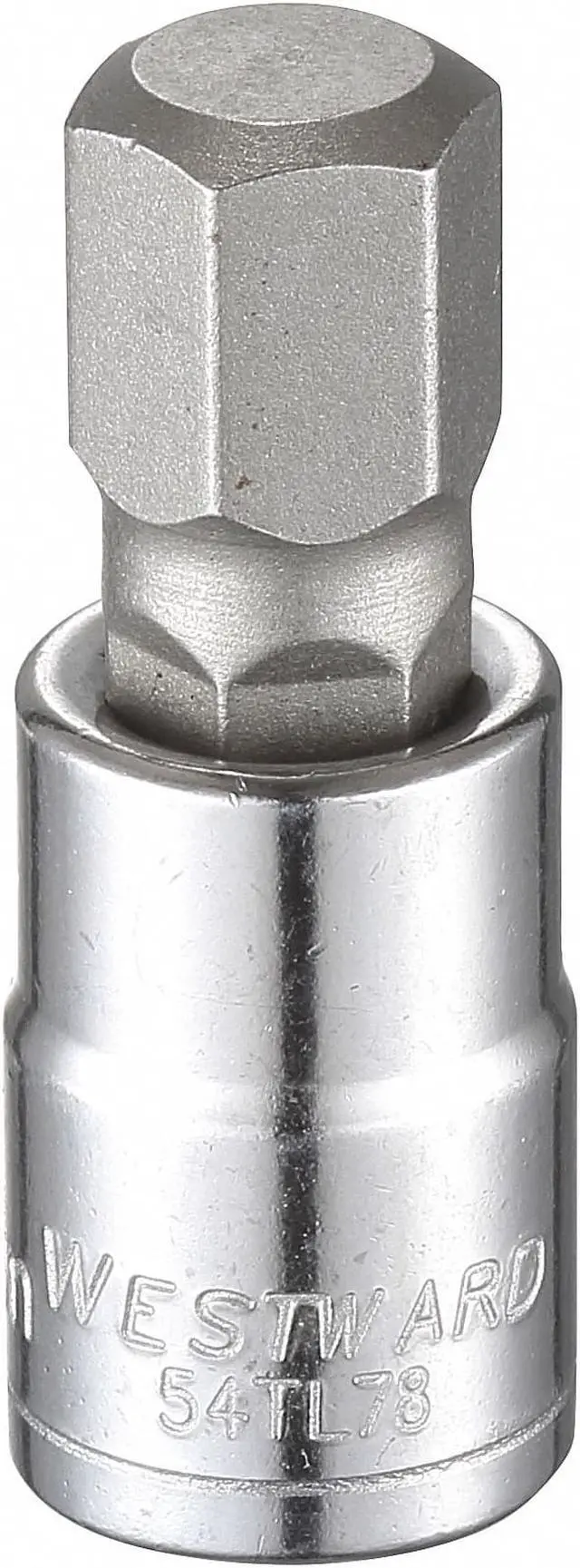 Main image of WESTWARD 54TL78 3/8 in Drive Hex Socket Bit Metric 12 mm Tip, 1 3/4 in L