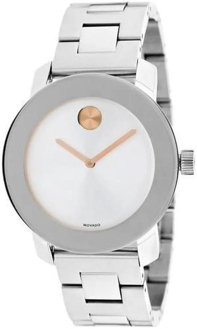 Alt view image 12 of 18 - Movado Bold Ladies Silver Dial Mirror Stainless Steel Swiss Quartz Watch 3600084
