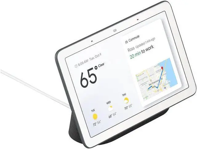 Alt view image 2 of 6 - Google Home Hub - Smart Home Controller with Google Assistant GA00515-US - Charcoal