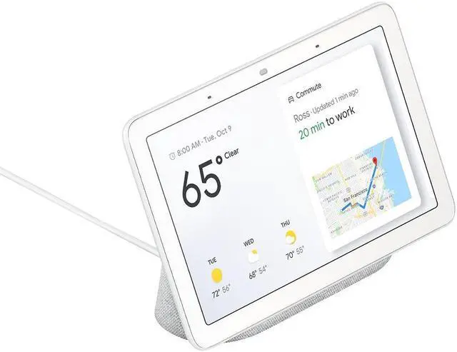 Alt view image 7 of 20 - Google Home Hub with Google Assistant Chalk