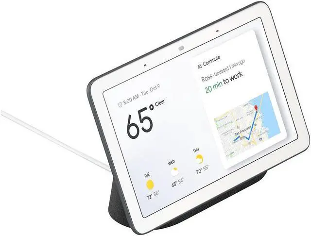 Alt view image 11 of 20 - Google Nest Hub Smart Display with Google Assistant - Charcoal